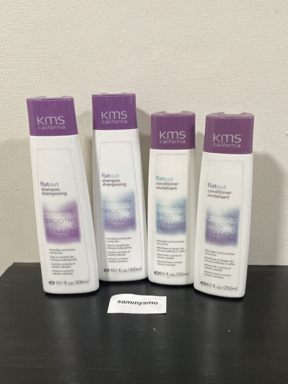 KMS California Flat Out Shampoo 10.1oz, conditioner 8.5oz x4